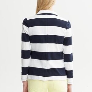 Banana Republic Rugby Navy and White Striped Blazer